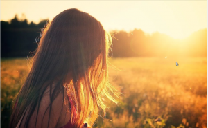 a ray of sunset