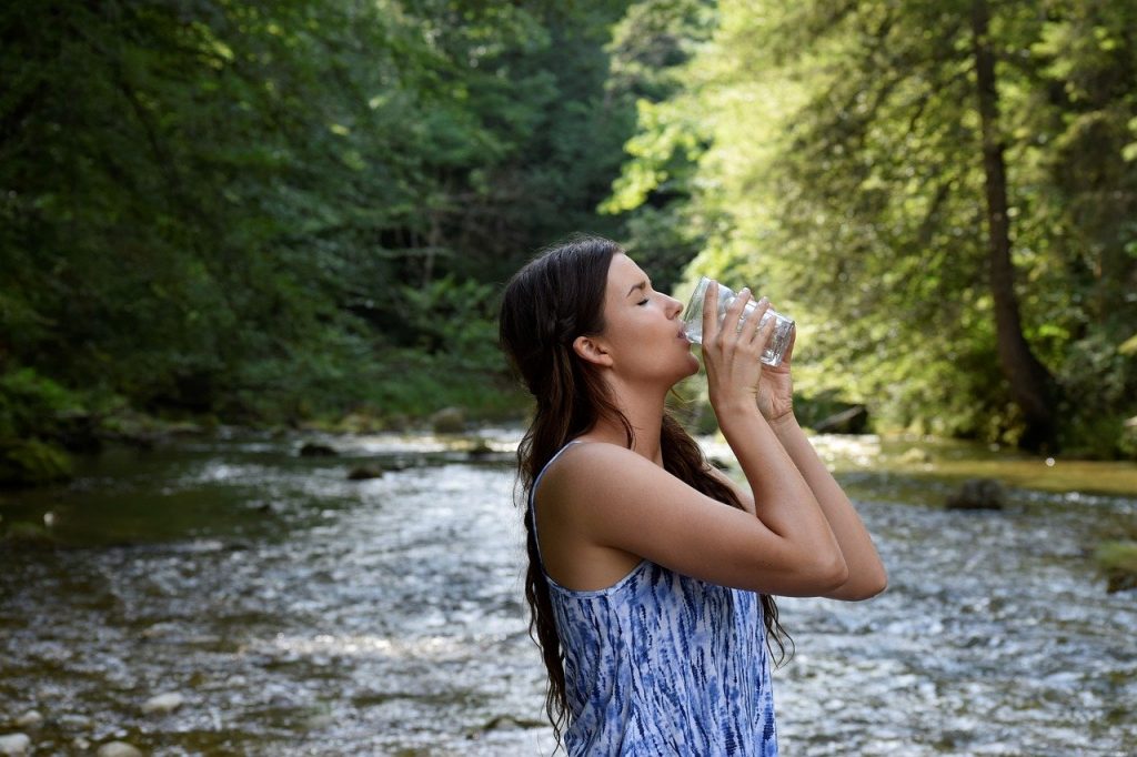drinking water